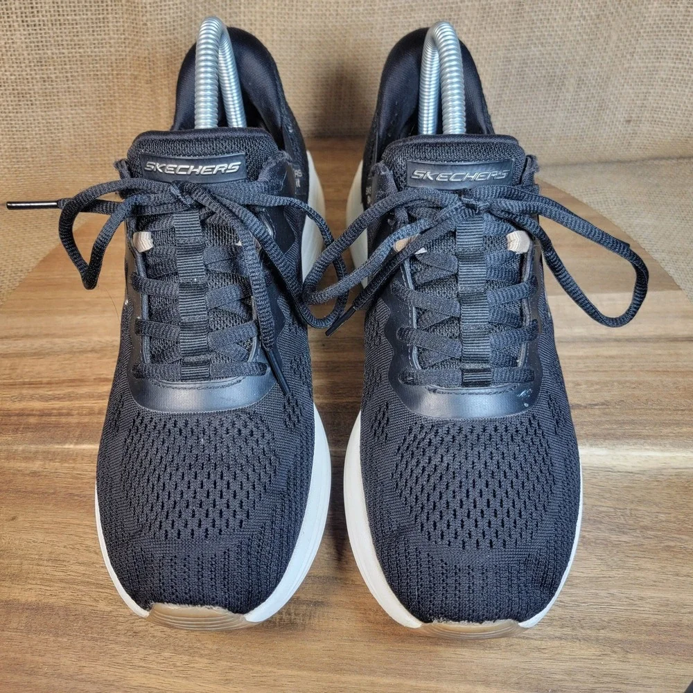 Skechers Swift Fit Walking Shoes Black Knit Comfort Sneakers‎ Athletic Women's 7
